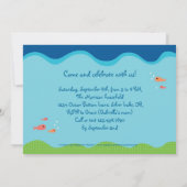 マーメイドガールバースデーパーティーフォト招待状 招待状 (裏面)