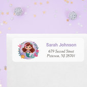 マーメイドガールバースデーパーティー差出人住所ラベル ラベル