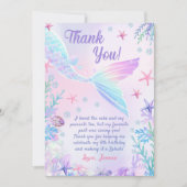 マーメイドガールバースデーパーティー サンキューカード (正面)