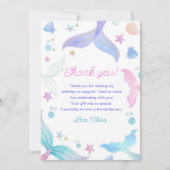 マーメイドガールバースデーパーティー サンキューカード (正面)