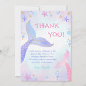 マーメイドガールバースデーパーティー サンキューカード (正面)