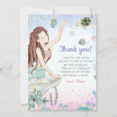 マーメイドガールバースデーパーティー サンキューカード (正面)