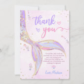 マーメイドガールバースデーパーティー サンキューカード (正面)