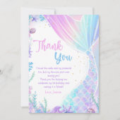 マーメイドガールバースデーパーティー サンキューカード (正面)