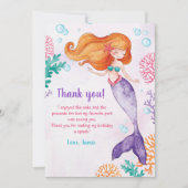 マーメイドガールバースデーパーティー サンキューカード (正面)