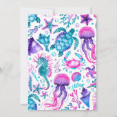 マーメイドガールフレンズ共同誕生日パーティー 招待状 (裏面)