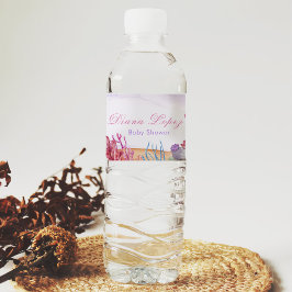 マーメイドガールベビーシャワーパーティー ペットボトルラベル