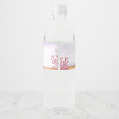 マーメイドガールベビーシャワーパーティー ペットボトルラベル (裏面)