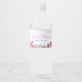 マーメイドガールベビーシャワーパーティー ペットボトルラベル (正面)