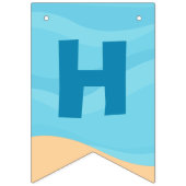 マーメイドガール可愛いカスタムキッズプール誕生日パーティー バンティングフラッグ (第1の旗)