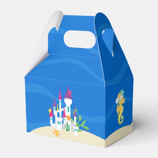 マーメイドガール水中海誕生日パーティー フェイバーボックス (裏面サイド)