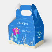 マーメイドガール水中海誕生日パーティー フェイバーボックス (正面サイド)