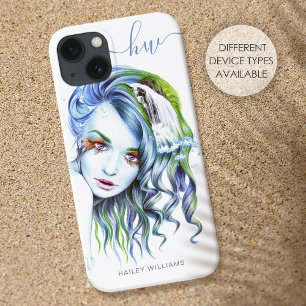 マーメイドガール水女サーレアルファンタジー美術名 iPhone 13ケース