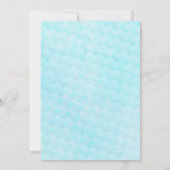 マーメイドガール誕生日アンダーザシーキュートティール(緑がかった色)ピンク 招待状 (裏面)