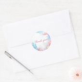 マーメイドガール誕生日パーティーありがとう ラウンドシール (封筒)