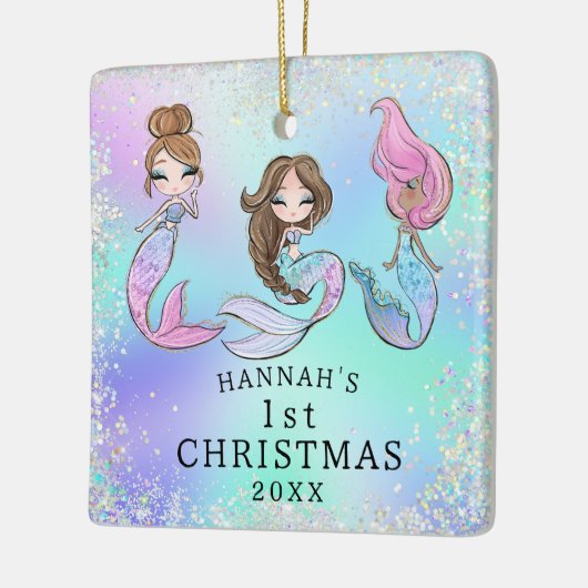 マーメイドガール1stクリスマス セラミックオーナメント (左)