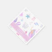 マーメイドガール1stバースデーアンダーザシーパーティー スタンダードカクテルナプキン (角)