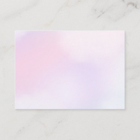 マーメイドガール1st誕生日パーティー エンクロージャーカード (裏面)