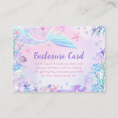 マーメイドガール1st誕生日パーティー エンクロージャーカード (正面)