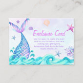 マーメイドガール1st誕生日パーティー エンクロージャーカード (正面)