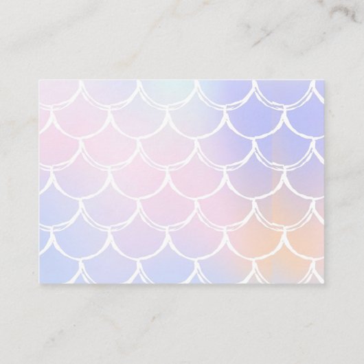 マーメイドガール1st誕生日パーティー エンクロージャーカード (裏面)