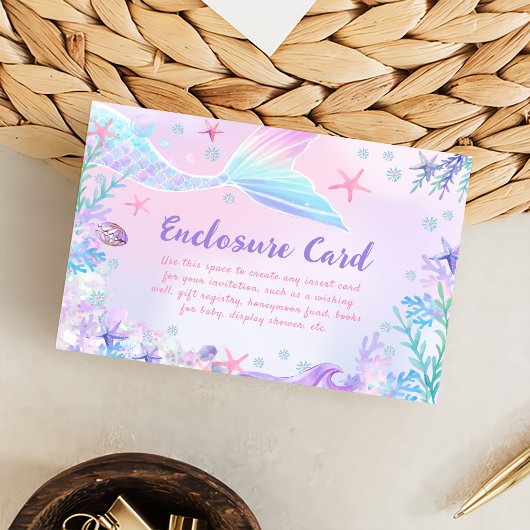 マーメイドガール1st誕生日パーティー エンクロージャーカード