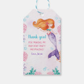 マーメイドガール1st誕生日パーティー ギフトタグ (正面)