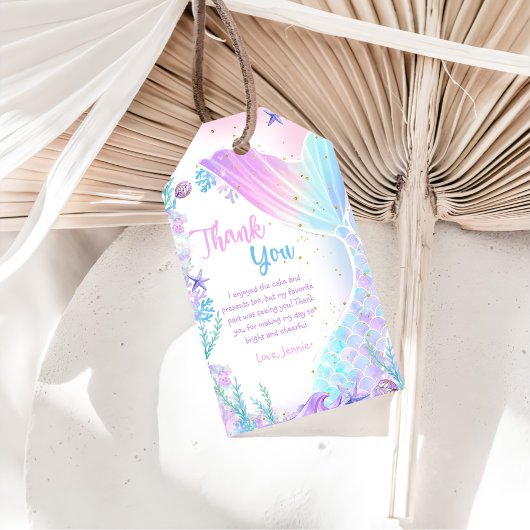 マーメイドガール1st誕生日パーティー ギフトタグ