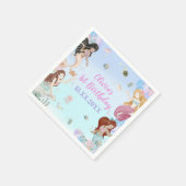 マーメイドガール1st誕生日パーティー スタンダードカクテルナプキン (角)