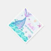 マーメイドガール1st誕生日パーティー スタンダードカクテルナプキン (角)