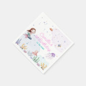 マーメイドガール1st誕生日パーティー スタンダードカクテルナプキン (角)