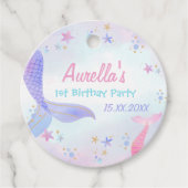 マーメイドガール1st誕生日パーティー フェイバータグ (正面)