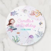 マーメイドガール1st誕生日パーティー フェイバータグ (正面)