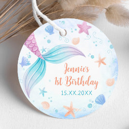 マーメイドガール1st誕生日パーティー フェイバータグ