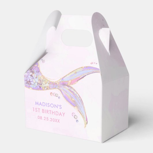 マーメイドガール1st誕生日パーティー フェイバーボックス (正面サイド)