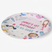 マーメイドガール1st誕生日パーティー ペーパープレート (アングル)