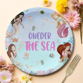 マーメイドガール1st誕生日パーティー ペーパープレート