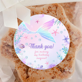 マーメイドガール1st誕生日パーティー ラウンドシール