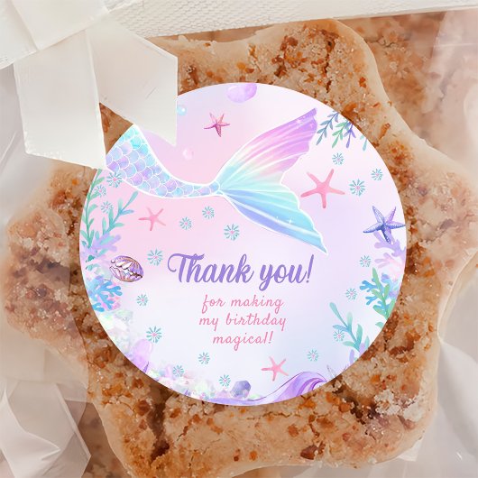 マーメイドガール1st誕生日パーティー ラウンドシール