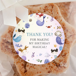 マーメイドガール1st誕生日パーティー ラウンドシール