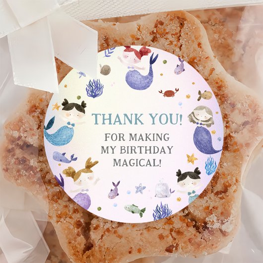 マーメイドガール1st誕生日パーティー ラウンドシール