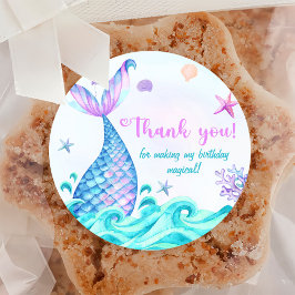 マーメイドガール1st誕生日パーティー ラウンドシール