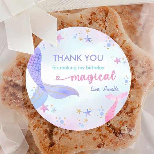 マーメイドガール1st誕生日パーティー ラウンドシール