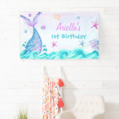 マーメイドガール1st誕生日パーティー 横断幕 (インサイチュ)