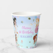 マーメイドガール1st誕生日パーティー 紙コップ (正面)