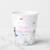 マーメイドガール1st誕生日パーティー 紙コップ (正面)