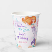 マーメイドガール1st誕生日パーティー 紙コップ (正面)