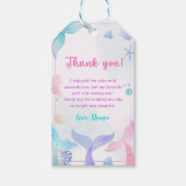 マーメイドガール3rd誕生日パーティー ギフトタグ (正面)