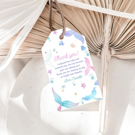 マーメイドガール4th誕生日パーティー ギフトタグ