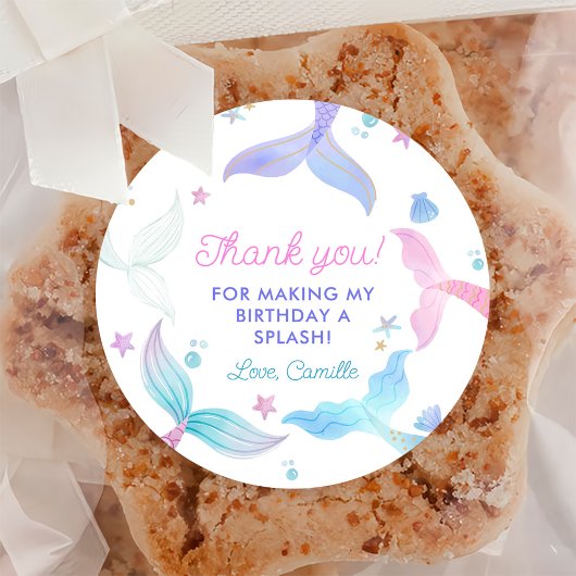 マーメイドガール4th誕生日パーティー ラウンドシール
